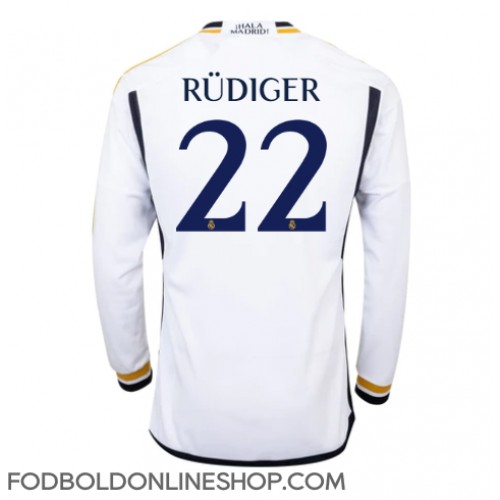 Real Madrid Antonio Rudiger #22 Hjemmebanetrøje 2023-24 Langærmet